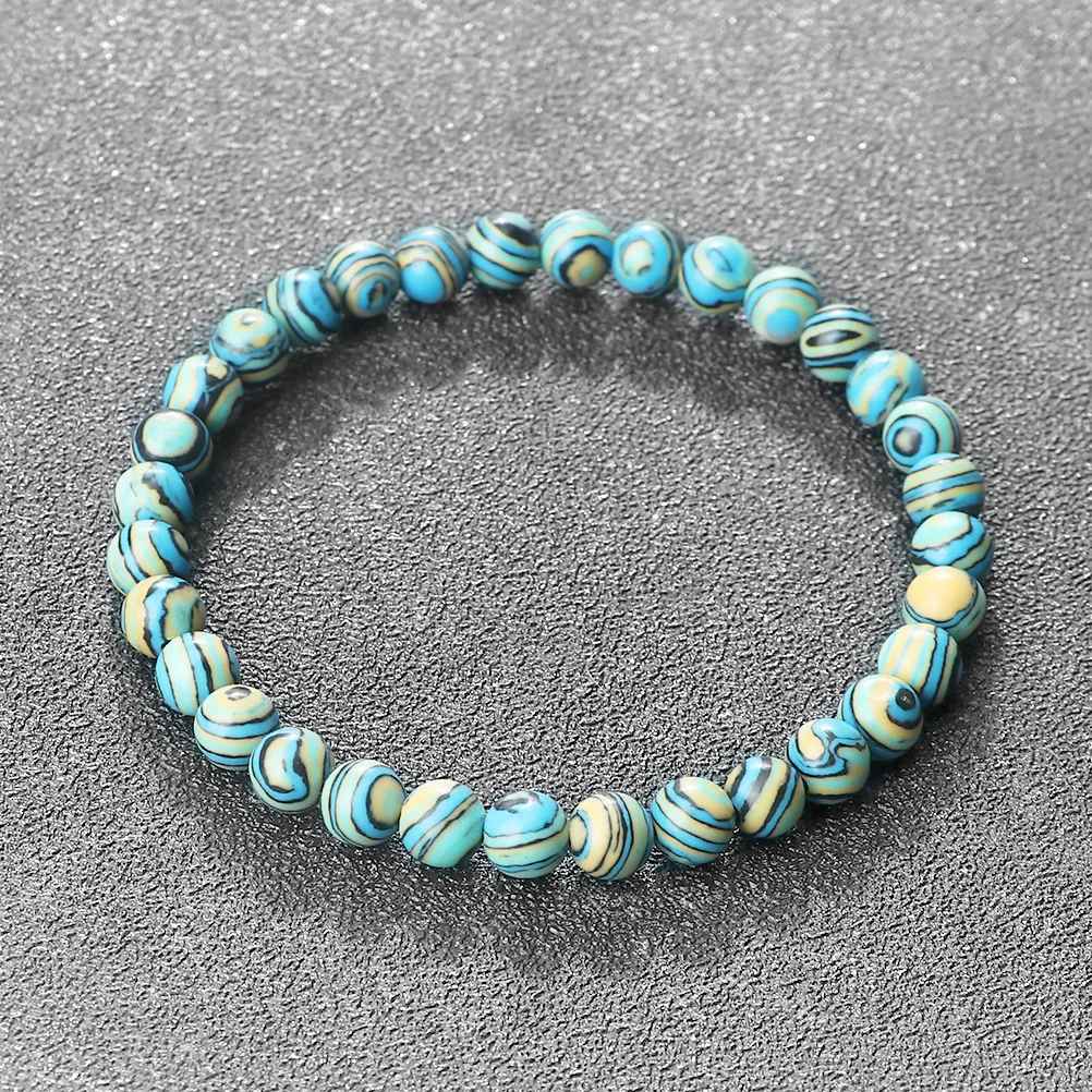 Wena - Blå Malachit Natursten Armband